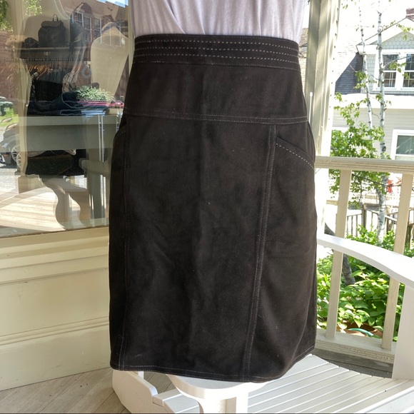 J.McLaughlin Micro Suede Machine Wash Pencil Skirt - Picture 6 of 9